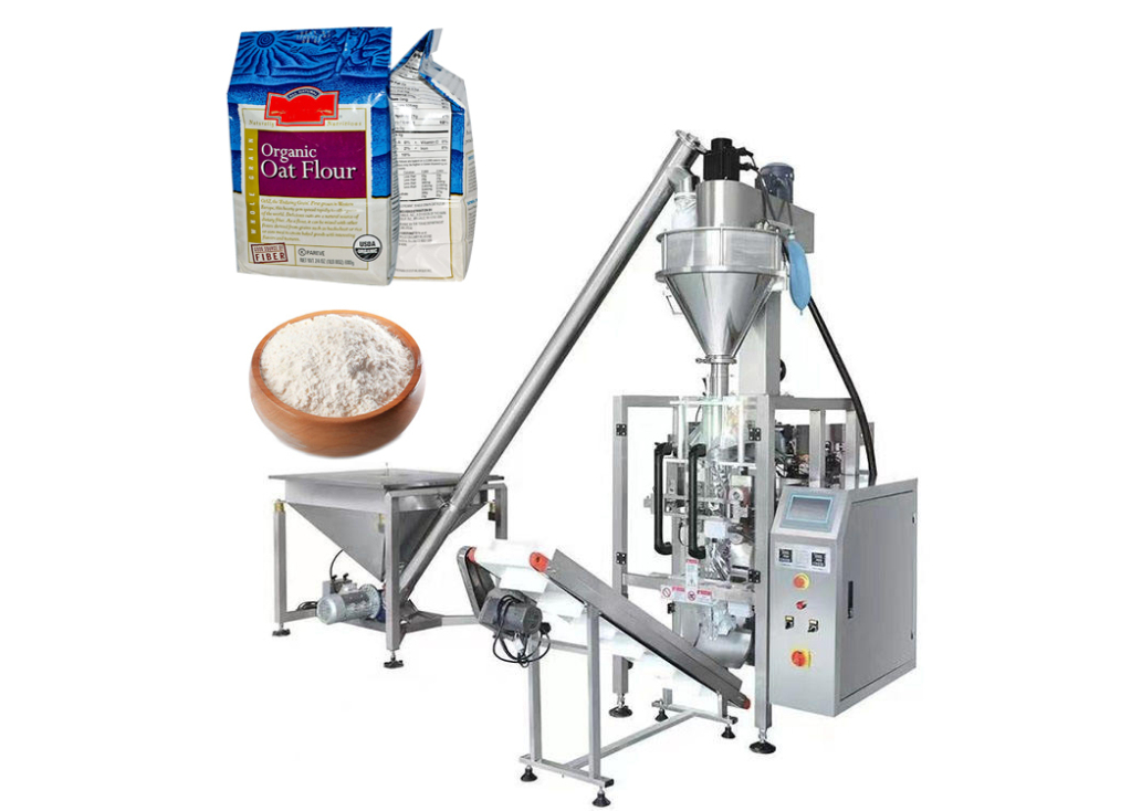 Feeding method of powder food packaging machine
